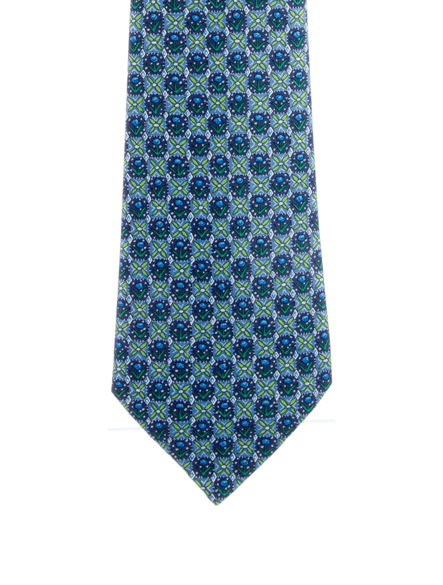 Hermès Tulip Print Silk Tie